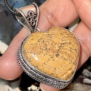 Brown Picture Jasper Pendant 1 7/8”